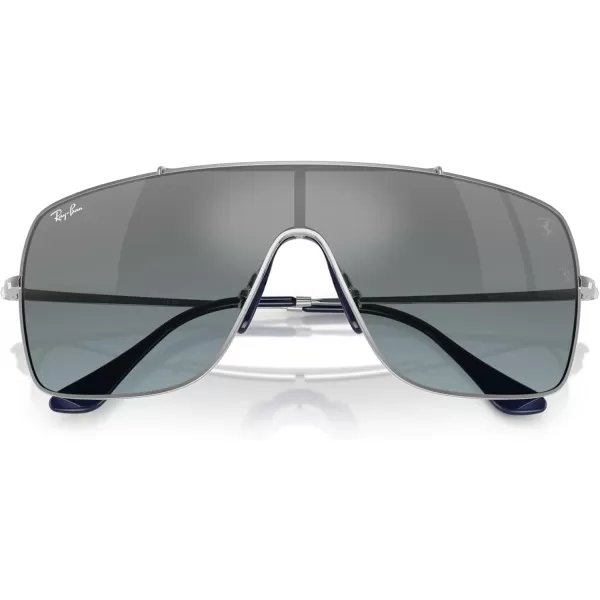 imageRayBan Rb3697m Scuderia Ferrari Collection Square SunglassesSilverBlue Mirrored Gradient Silver