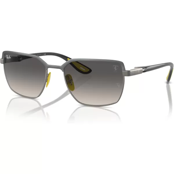 imageRayBan Rb3743m Scuderia Ferrari Collection Square SunglassesMatte Grey on Matte GunmetalGrey Gradient