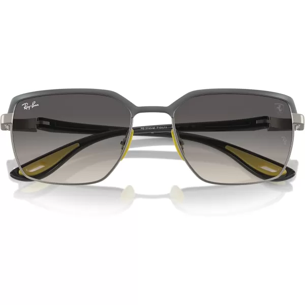 imageRayBan Rb3743m Scuderia Ferrari Collection Square SunglassesMatte Grey on Matte GunmetalGrey Gradient