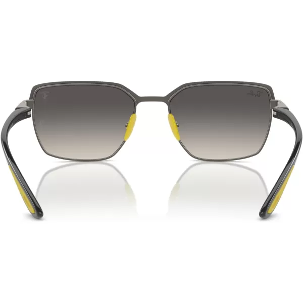 imageRayBan Rb3743m Scuderia Ferrari Collection Square SunglassesMatte Grey on Matte GunmetalGrey Gradient