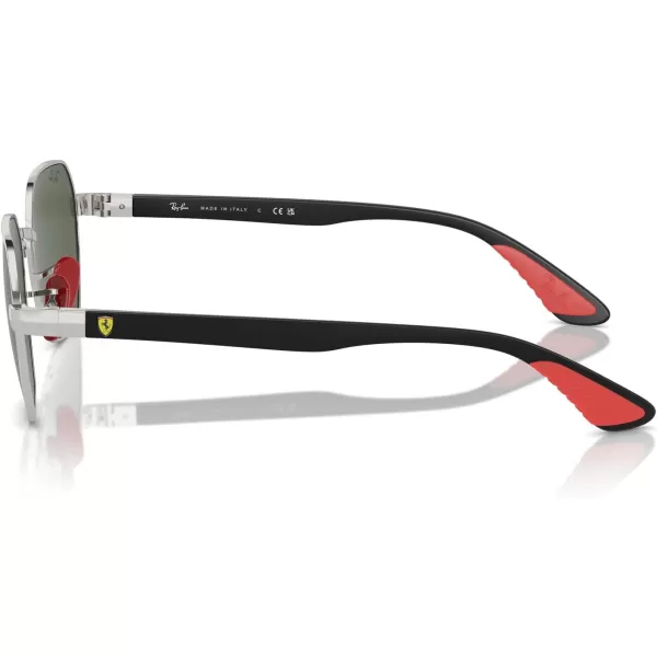 imageRayBan Rb3794m Scuderia Ferrari Collection Square SunglassesSilverDark Green