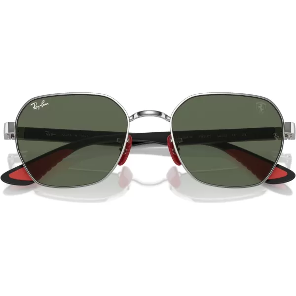 imageRayBan Rb3794m Scuderia Ferrari Collection Square SunglassesSilverDark Green