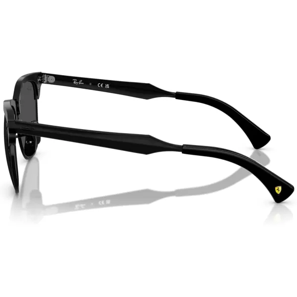 imageRayBan Rb3807m Scuderia Ferrari Collection Square SunglassesBrushed Black on BlackDark Grey