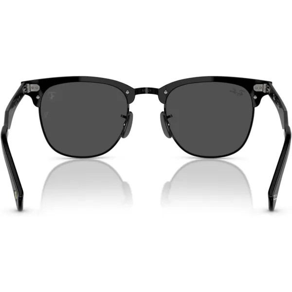 imageRayBan Rb3807m Scuderia Ferrari Collection Square SunglassesBrushed Black on BlackDark Grey