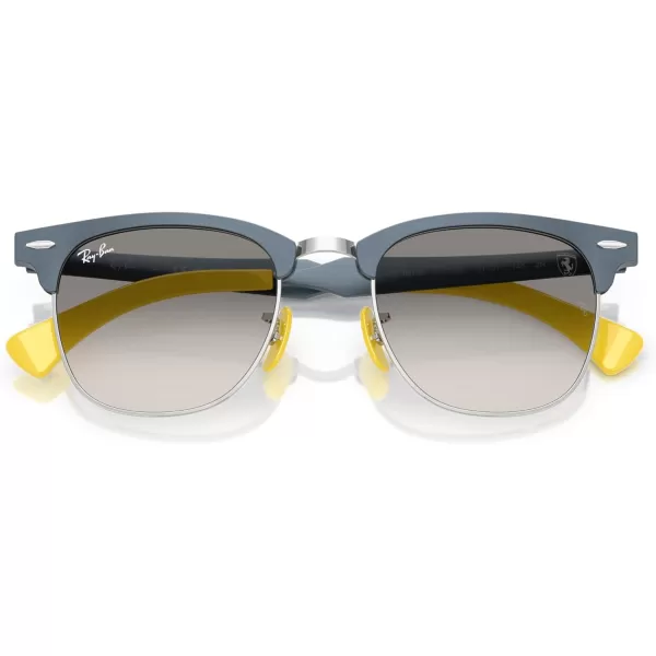 imageRayBan Rb3807m Scuderia Ferrari Collection Square SunglassesBrushed Blue on SilverClear Gradient Grey