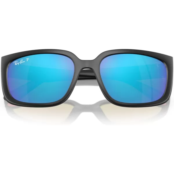 imageRayBan Rb4443m Scuderia Ferrari Collection Square SunglassesMatte BlackGreen Mir Blue Polarized