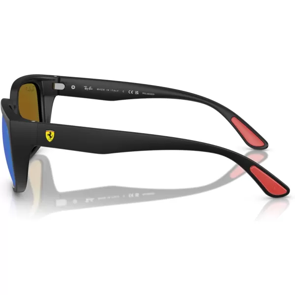 imageRayBan Rb4443m Scuderia Ferrari Collection Square SunglassesMatte BlackGreen Mir Blue Polarized