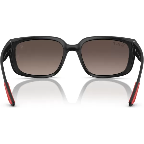 imageRayBan Rb4443m Scuderia Ferrari Collection Square SunglassesMatte BlackGrey Mirror Polarized