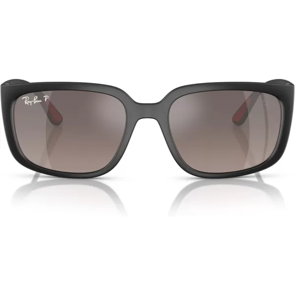 imageRayBan Rb4443m Scuderia Ferrari Collection Square SunglassesMatte BlackGrey Mirror Polarized