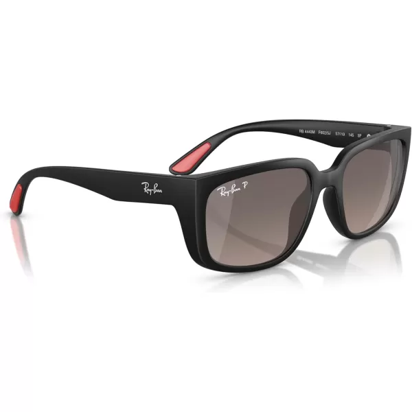 imageRayBan Rb4443m Scuderia Ferrari Collection Square SunglassesMatte BlackGrey Mirror Polarized