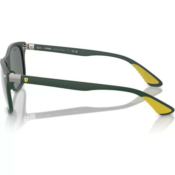 imageRayBan Rb4607m Scuderia Ferrari Collection Square SunglassesMatte GreenGrey Mirrored Silver