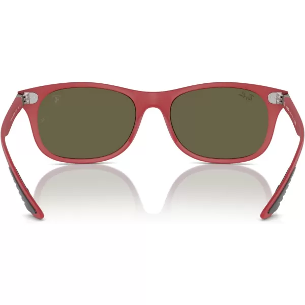 imageRayBan Rb4607m Scuderia Ferrari Collection Square SunglassesMatte RedGreen Mirrored Silver