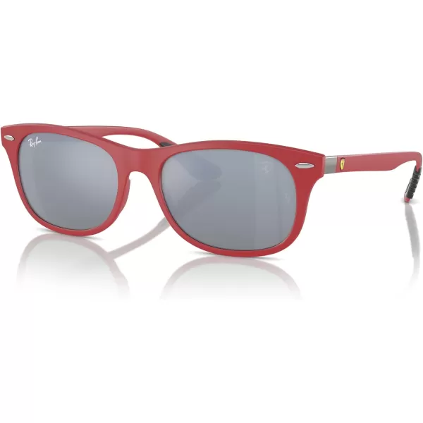 imageRayBan Rb4607m Scuderia Ferrari Collection Square SunglassesMatte RedGreen Mirrored Silver