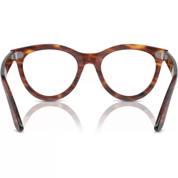 imageRayBan Rx2241vf Wayfarer Way Low Bridge Fit Round Prescription Eyewear FramesStriped HavanaDemo Lens