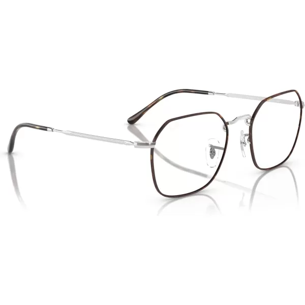 imageRayBan Rx3694V Jim Square Prescription Eyewear Frames Havana On SilverDemo Lens 51 mm