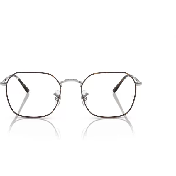 imageRayBan Rx3694V Jim Square Prescription Eyewear Frames Havana On SilverDemo Lens 51 mm