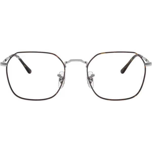 imageRayBan Rx3694V Jim Square Prescription Eyewear Frames Havana On SilverDemo Lens 51 mm