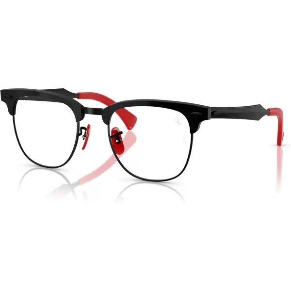 imageRayBan Rx3807vm Scuderia Ferrari Collection Square Prescription Eyewear FramesBrushed Black on BlackDemo Lens