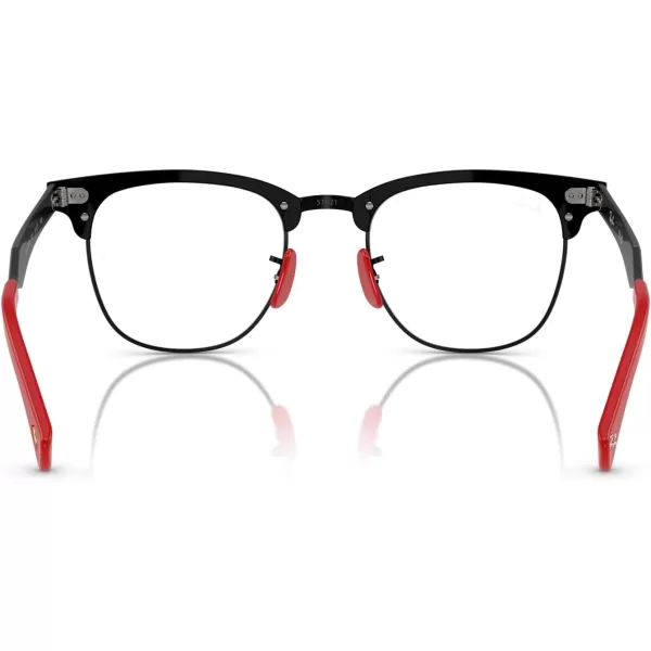 imageRayBan Rx3807vm Scuderia Ferrari Collection Square Prescription Eyewear FramesBrushed Black on BlackDemo Lens