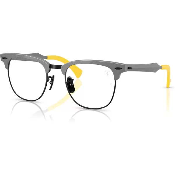 imageRayBan Rx3807vm Scuderia Ferrari Collection Square Prescription Eyewear FramesBrushed Gunmetal on BlackDemo Lens