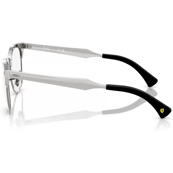 imageRayBan Rx3807vm Scuderia Ferrari Collection Square Prescription Eyewear FramesBrushed Silver on GunmetalDemo Lens