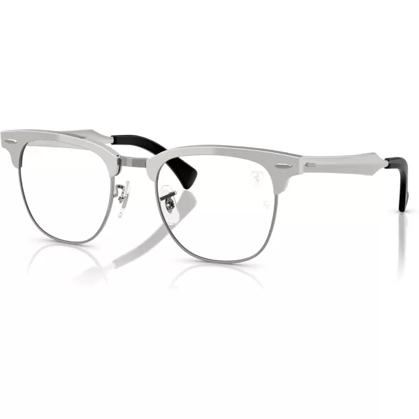 imageRayBan Rx3807vm Scuderia Ferrari Collection Square Prescription Eyewear FramesBrushed Silver on GunmetalDemo Lens