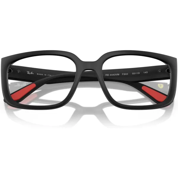 imageRayBan Rx4443vm Scuderia Ferrari Collection Square Prescription Eyewear FramesMatte BlackDemo Lens