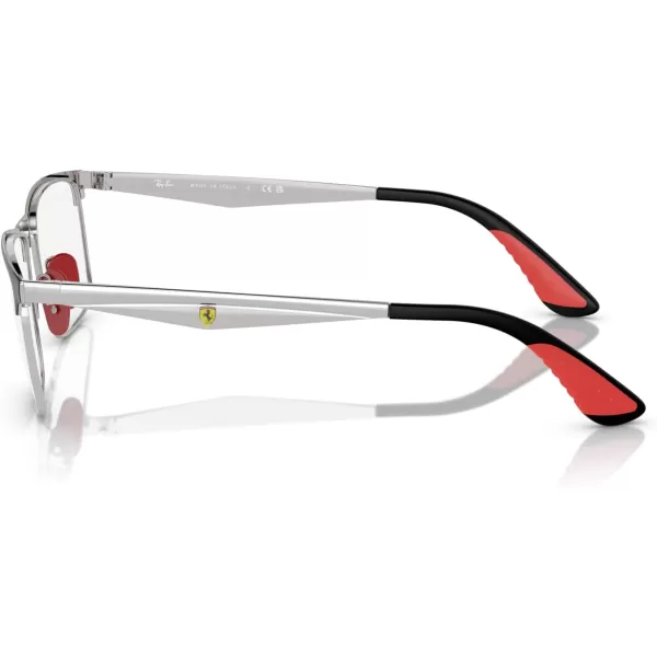 imageRayBan Rx6516m Scuderia Ferrari Collection Rectangular Prescription Eyewear FramesBlack on SilverDemo Lens