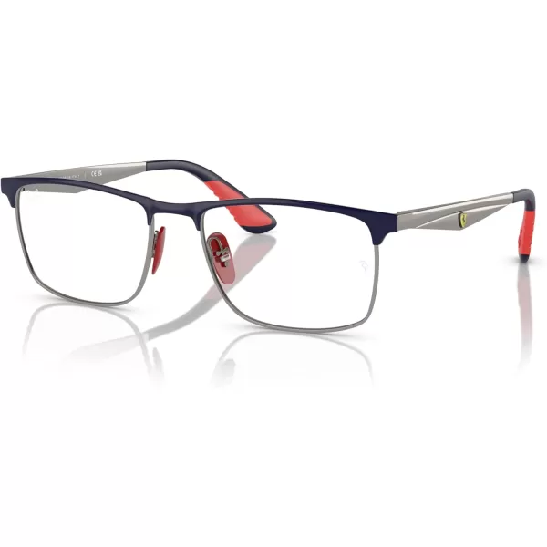 imageRayBan Rx6516m Scuderia Ferrari Collection Rectangular Prescription Eyewear FramesBlue on GunmetalDemo Lens