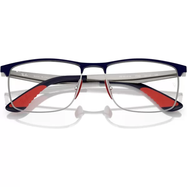 imageRayBan Rx6516m Scuderia Ferrari Collection Rectangular Prescription Eyewear FramesBlue on GunmetalDemo Lens