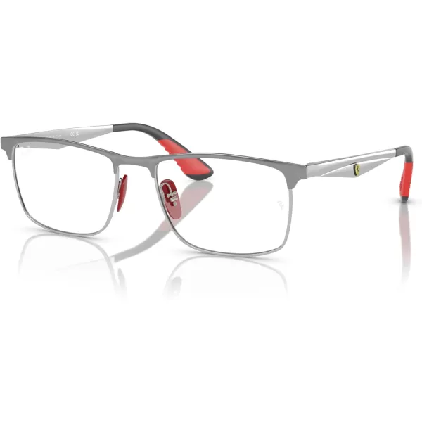 imageRayBan Rx6516m Scuderia Ferrari Collection Rectangular Prescription Eyewear FramesGunmetal on SilverDemo Lens