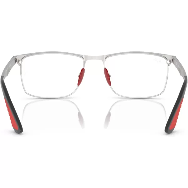 imageRayBan Rx6516m Scuderia Ferrari Collection Rectangular Prescription Eyewear FramesGunmetal on SilverDemo Lens