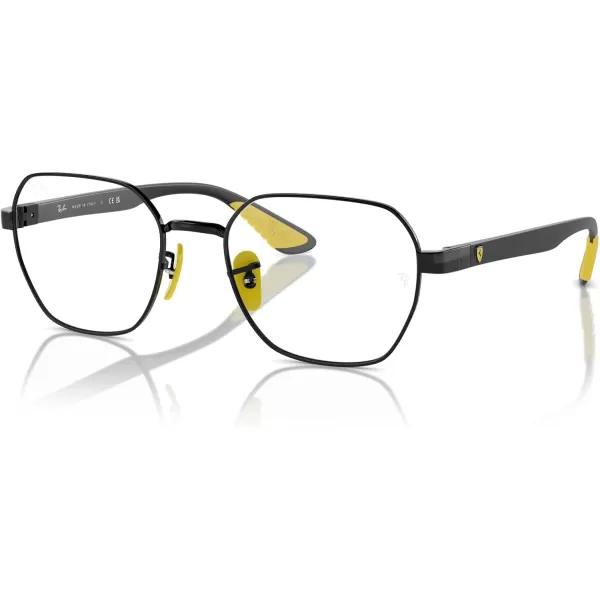 imageRayBan Rx6594m Scuderia Ferrari Collection Hexagonal Prescription Eyewear FramesBlackYellowDemo Lens