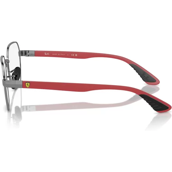 imageRayBan Rx6594m Scuderia Ferrari Collection Hexagonal Prescription Eyewear FramesGunmetalRedDemo Lens
