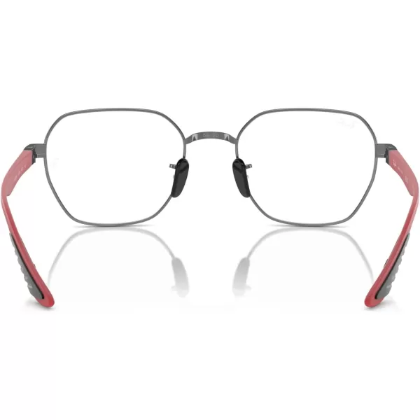 imageRayBan Rx6594m Scuderia Ferrari Collection Hexagonal Prescription Eyewear FramesGunmetalRedDemo Lens