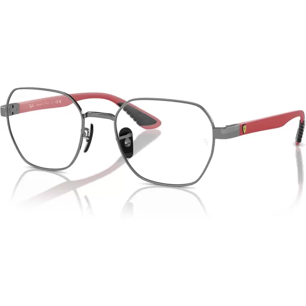 imageRayBan Rx6594m Scuderia Ferrari Collection Hexagonal Prescription Eyewear FramesGunmetalRedDemo Lens