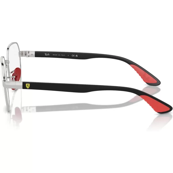 imageRayBan Rx6594m Scuderia Ferrari Collection Hexagonal Prescription Eyewear FramesSilver on BlackRedDemo Lens