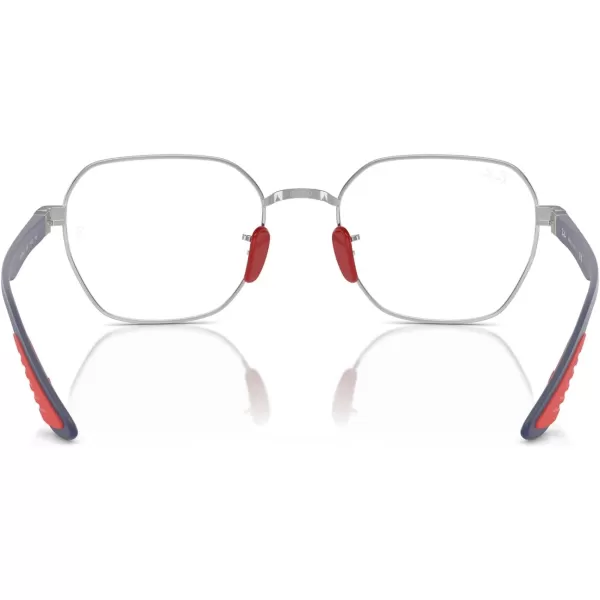 imageRayBan Rx6594m Scuderia Ferrari Collection Hexagonal Prescription Eyewear FramesSilver on GreyRedDemo Lens
