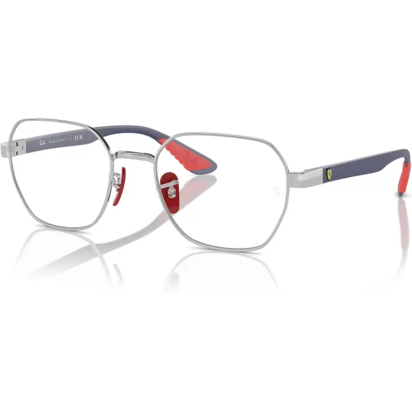 imageRayBan Rx6594m Scuderia Ferrari Collection Hexagonal Prescription Eyewear FramesSilver on GreyRedDemo Lens