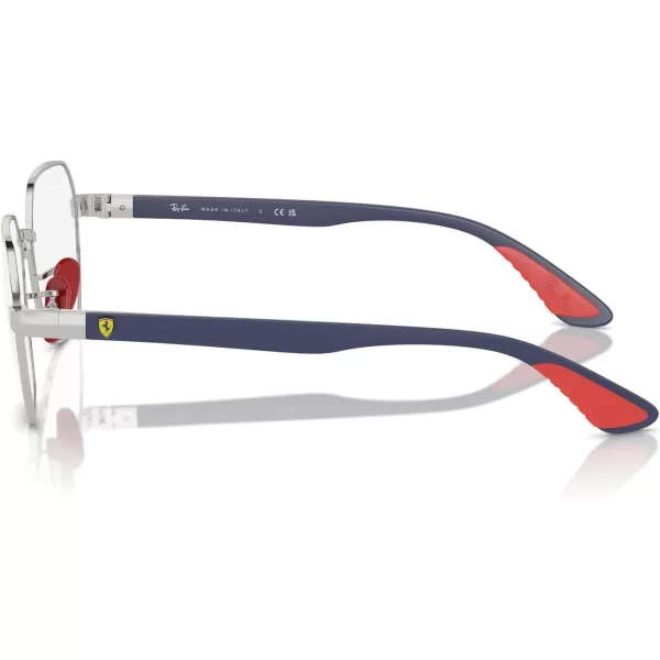 imageRayBan Rx6594m Scuderia Ferrari Collection Hexagonal Prescription Eyewear FramesSilver on GreyRedDemo Lens