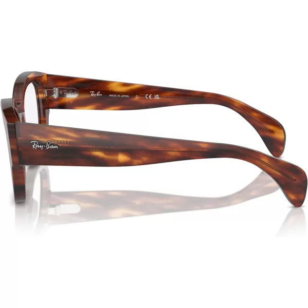 imageRayBan Rx7681v Jorge Square Prescription Eyewear FramesStriped HavanaDemo Lens