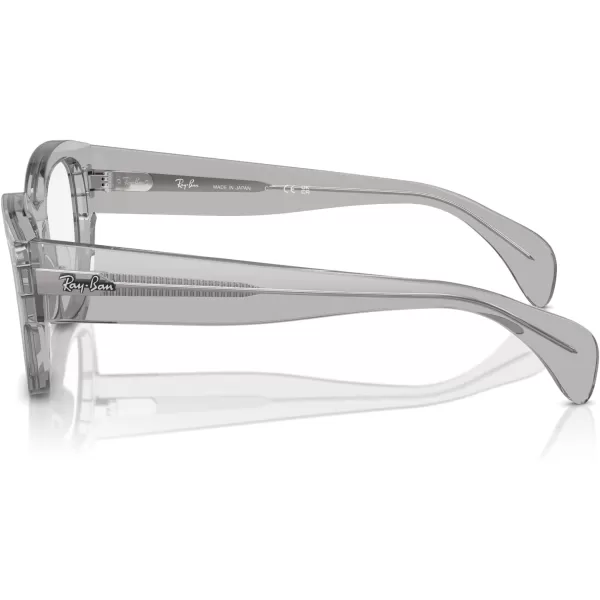 imageRayBan Rx7681v Jorge Square Prescription Eyewear FramesTransparent GreyDemo Lens