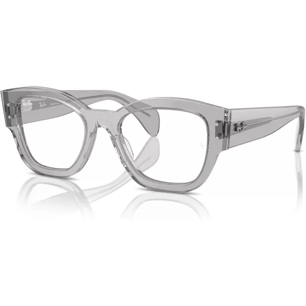 imageRayBan Rx7681v Jorge Square Prescription Eyewear FramesTransparent GreyDemo Lens