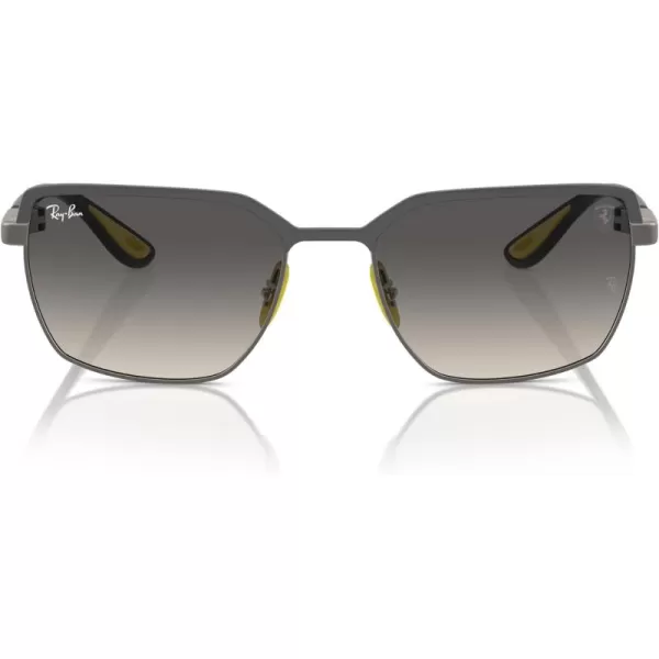 imageRayBan Rb3743m Scuderia Ferrari Collection Square SunglassesMatte Grey on Matte GunmetalGrey Gradient