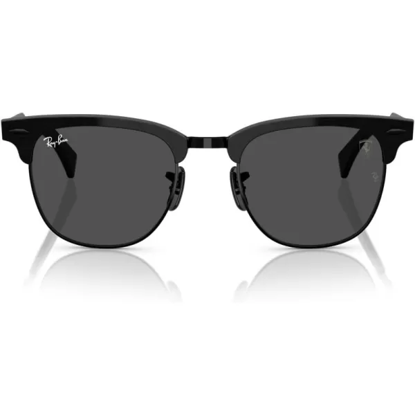 imageRayBan Rb3807m Scuderia Ferrari Collection Square SunglassesBrushed Black on BlackDark Grey