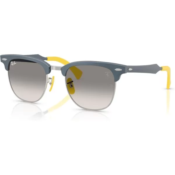 imageRayBan Rb3807m Scuderia Ferrari Collection Square SunglassesBrushed Blue on SilverClear Gradient Grey