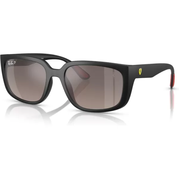 imageRayBan Rb4443m Scuderia Ferrari Collection Square SunglassesMatte BlackGrey Mirror Polarized