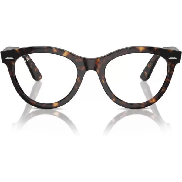 imageRayBan Rx2241vf Wayfarer Way Low Bridge Fit Round Prescription Eyewear FramesHavanaDemo Lens