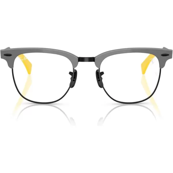 imageRayBan Rx3807vm Scuderia Ferrari Collection Square Prescription Eyewear FramesBrushed Gunmetal on BlackDemo Lens