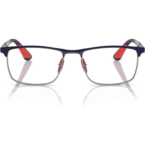 imageRayBan Rx6516m Scuderia Ferrari Collection Rectangular Prescription Eyewear FramesBlue on GunmetalDemo Lens